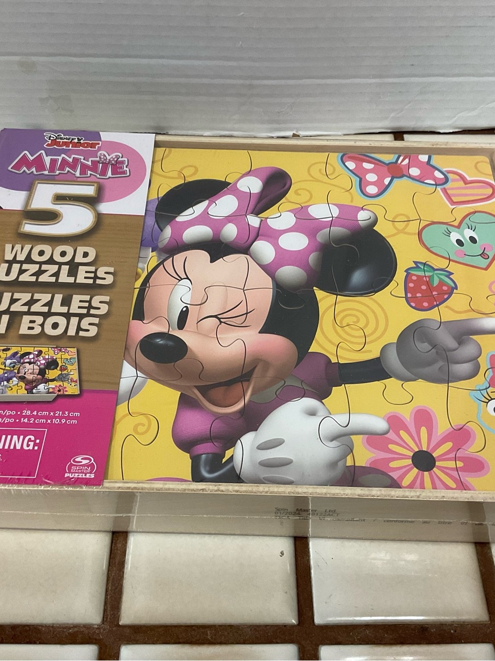 Minnie Mouse Wood Puzzle Set - 5 Pack